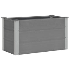 Garden Raised Bed Grey Wood-plastic composite, Aluminum