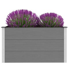 Garden Raised Bed Grey Wood-plastic composite, Aluminum