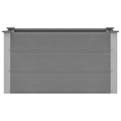 Garden Raised Bed Grey Wood-plastic composite, Aluminum