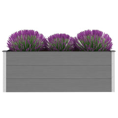 Garden Raised Bed Grey Wood-plastic composite Large Durable