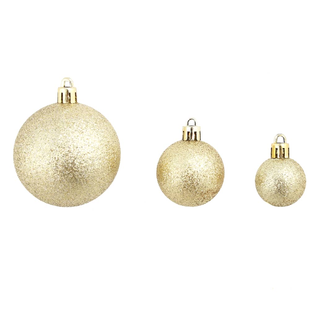 100 Piece Christmas Ball Set 1.2/1.6/2.4 Gold