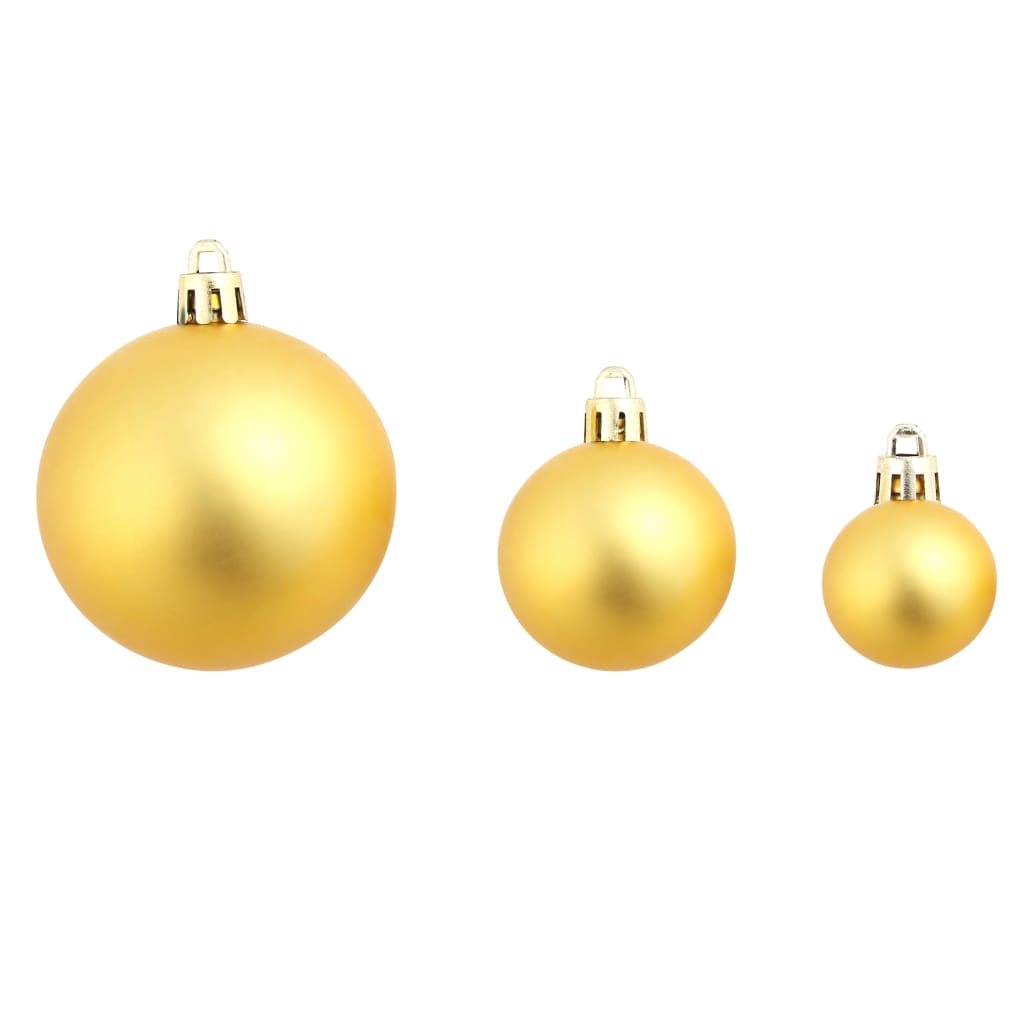 100 Piece Christmas Ball Set 1.2/1.6/2.4 Gold