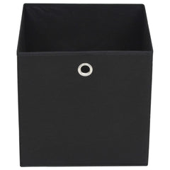 Storage Box Set of 10 Black Non-woven fabric, Polypropylene