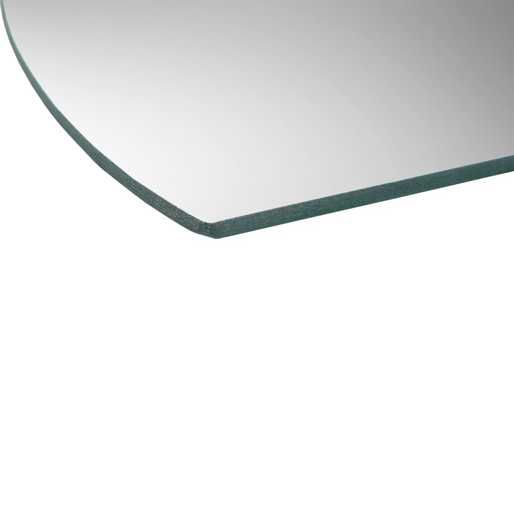 Eight 7.9x7.9-inch frameless wave glass wall mirrors with polished edges.