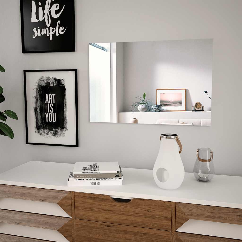 Wall Mirror 23.6x15.7 Rectangular Glass