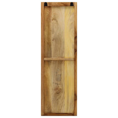 Set of two wall-mounted mango wood coat racks, each with six hooks.