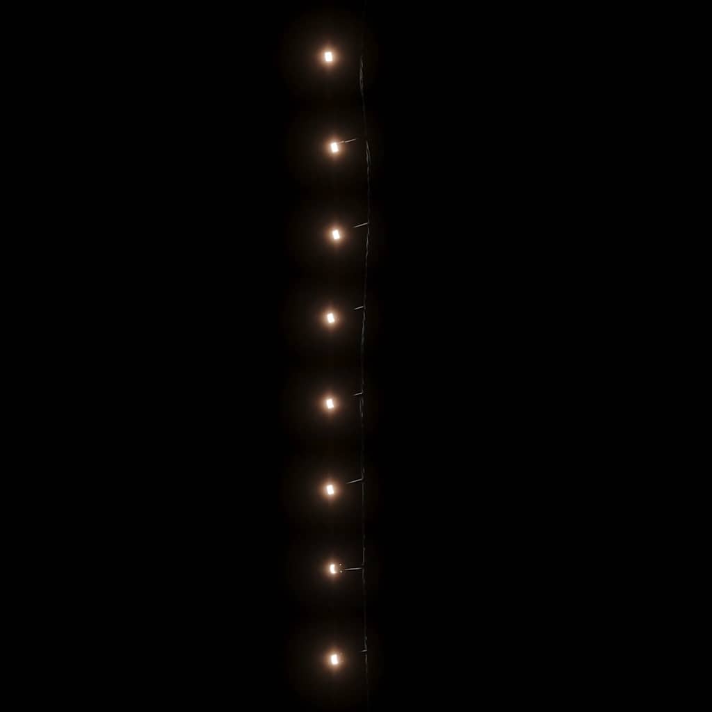 A 131-foot string of 400 warm white LED lights with 8 modes.