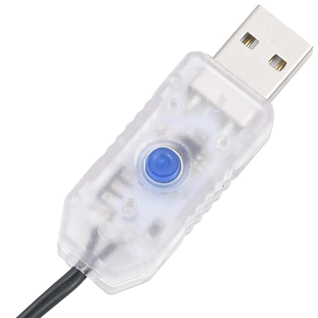 131ft warm white LED string lights with 400 LEDs and 8 modes, USB powered.