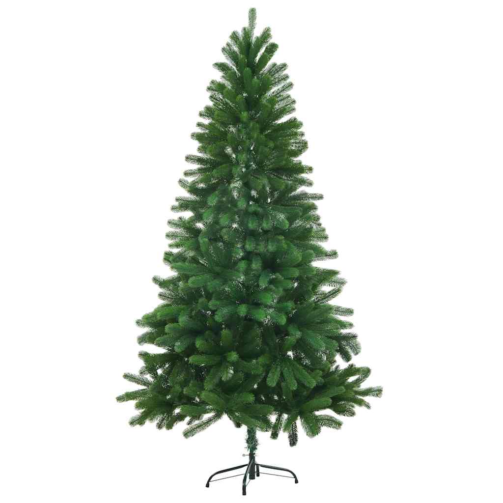 5ft green artificial Christmas tree with lifelike PE needles and a stable metal stand.