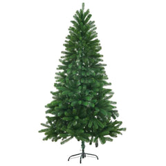 5ft green artificial Christmas tree with lifelike PE needles and a stable metal stand.