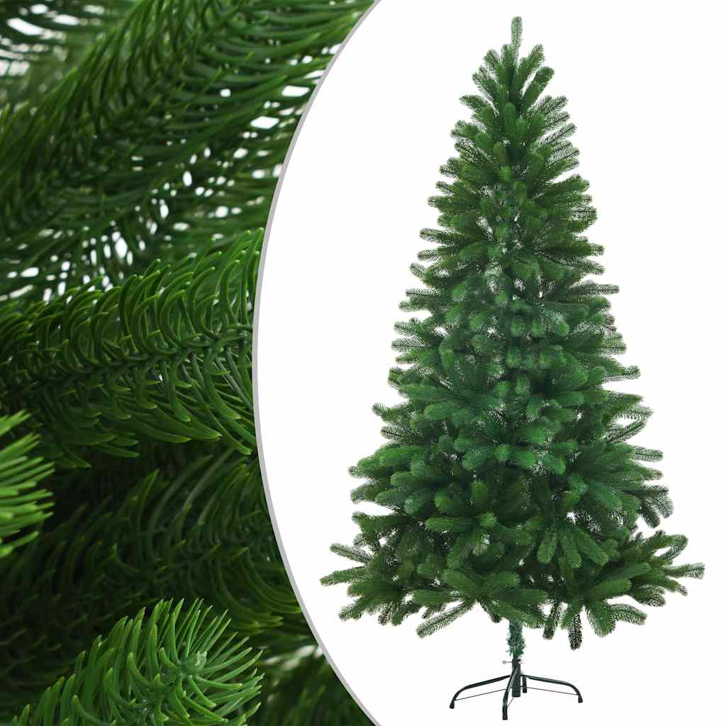 5ft green artificial Christmas tree with lifelike PE needles and a stable metal stand.
