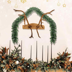 Green PVC Christmas garland with 900 branches, 32.8 feet long, draped festively.