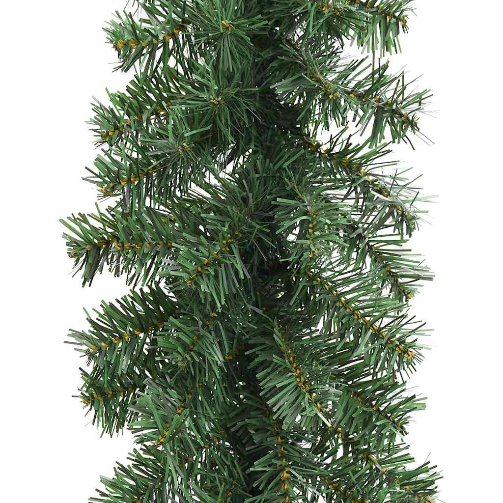 Green PVC Christmas garland, 32.8 feet long with 900 branches.