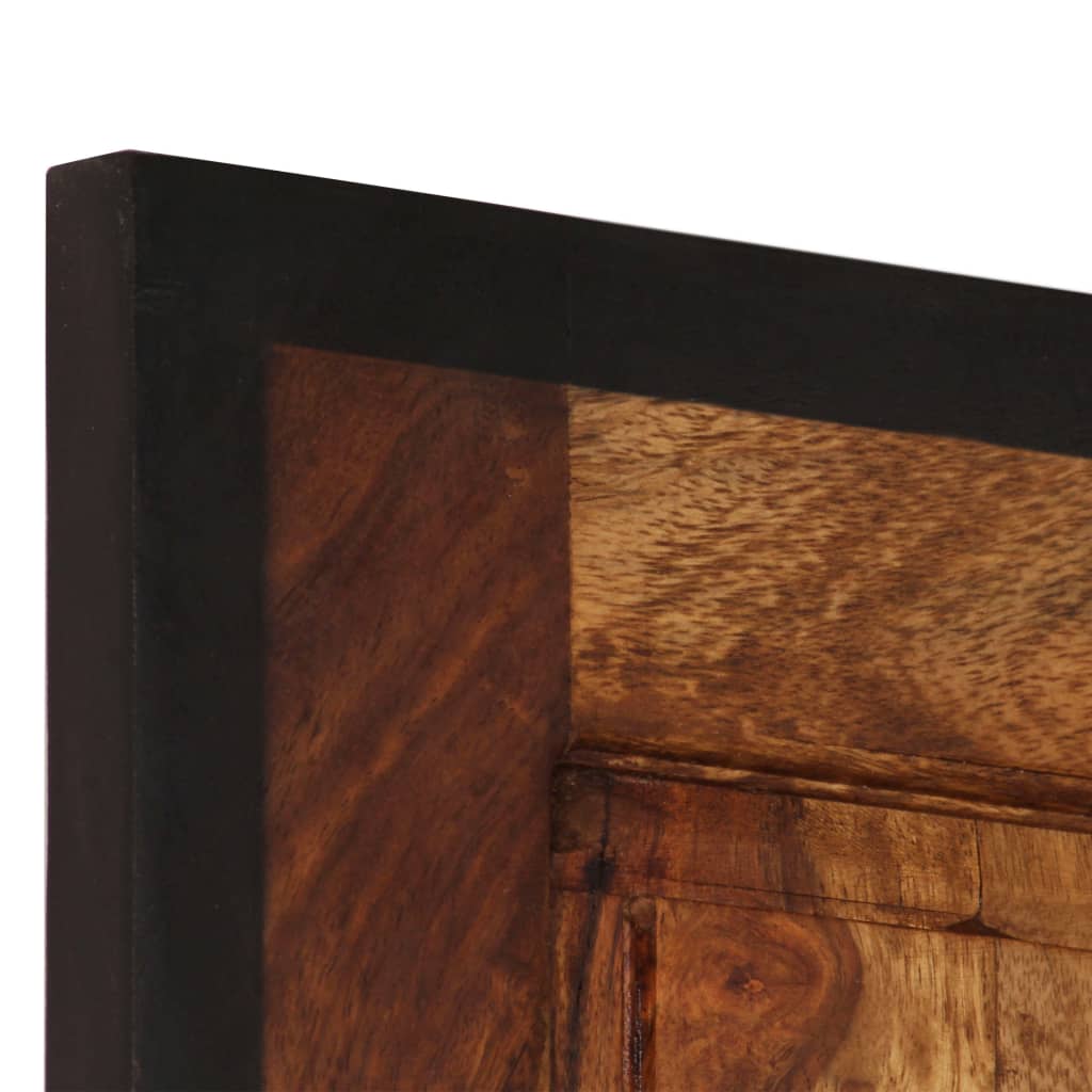 Two solid sheesham wood coat racks, each with four hooks and natural wood grain.