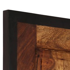 Two solid sheesham wood coat racks, each with four hooks and natural wood grain.