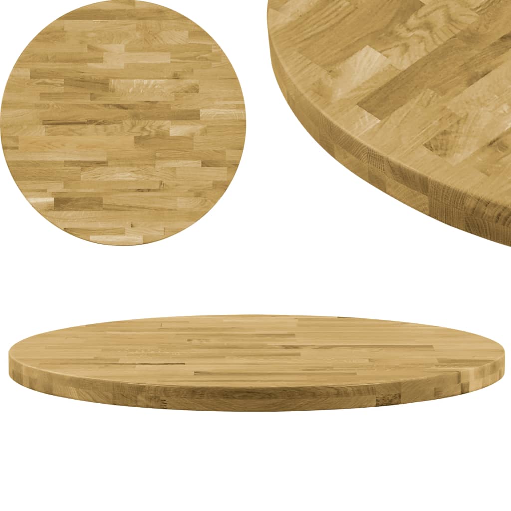 Table Top Natural wood color Solid oak wood Small Durable