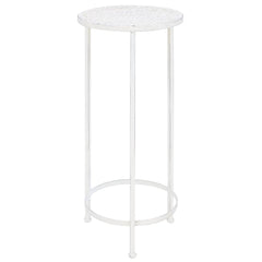 Plant Stand Antique White Metal Medium Stackable Plant Stand