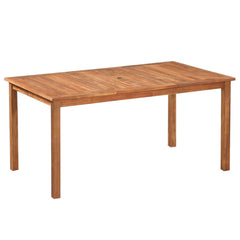 Dining Set Black and Brown PE Rattan, Acacia Wood, Steel Medium