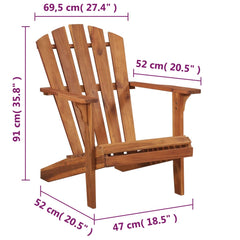 Garden Chair Brown Solid acacia wood Standard Durable