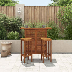 Bar Table And Chair Set Warm brown Solid Acacia wood Standard