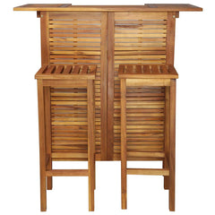 Bar Table And Chair Set Warm brown Solid Acacia wood Standard