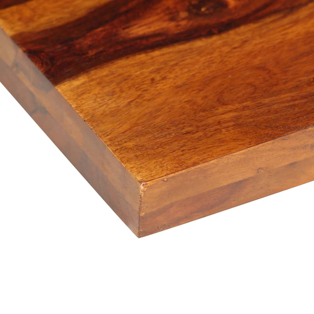 Square serving tray made of solid Sheesham wood with natural grain finish.