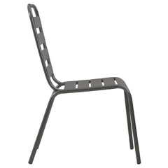 Outdoor Chair Set of 2 Dark Grey E-coated and powder-coated steel