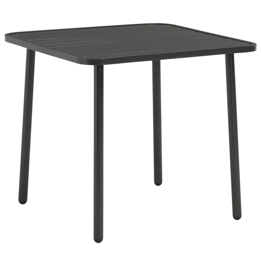 Outdoor Table Dark Grey E-coated and Powder-Coated Steel