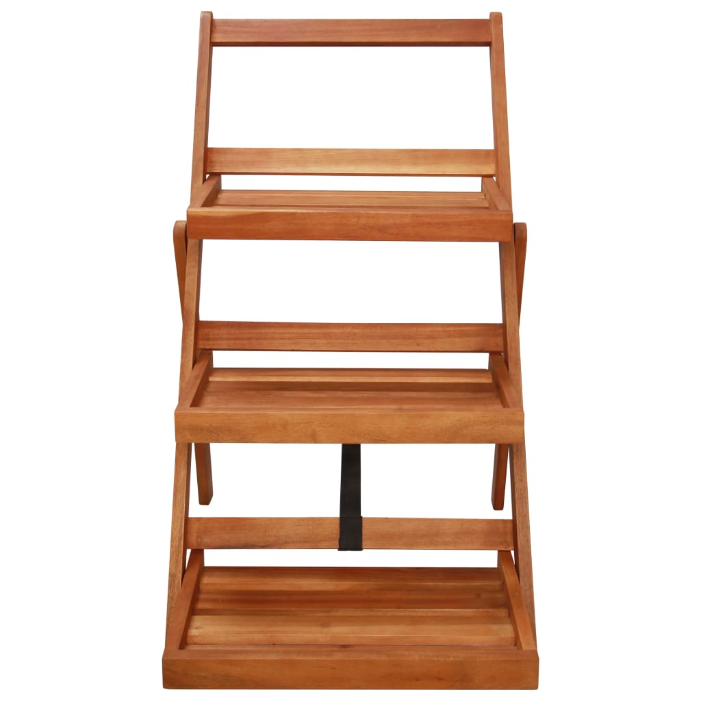 3-Tier Plant Stand 19.7x24.8x31.5 Solid Acacia Wood
