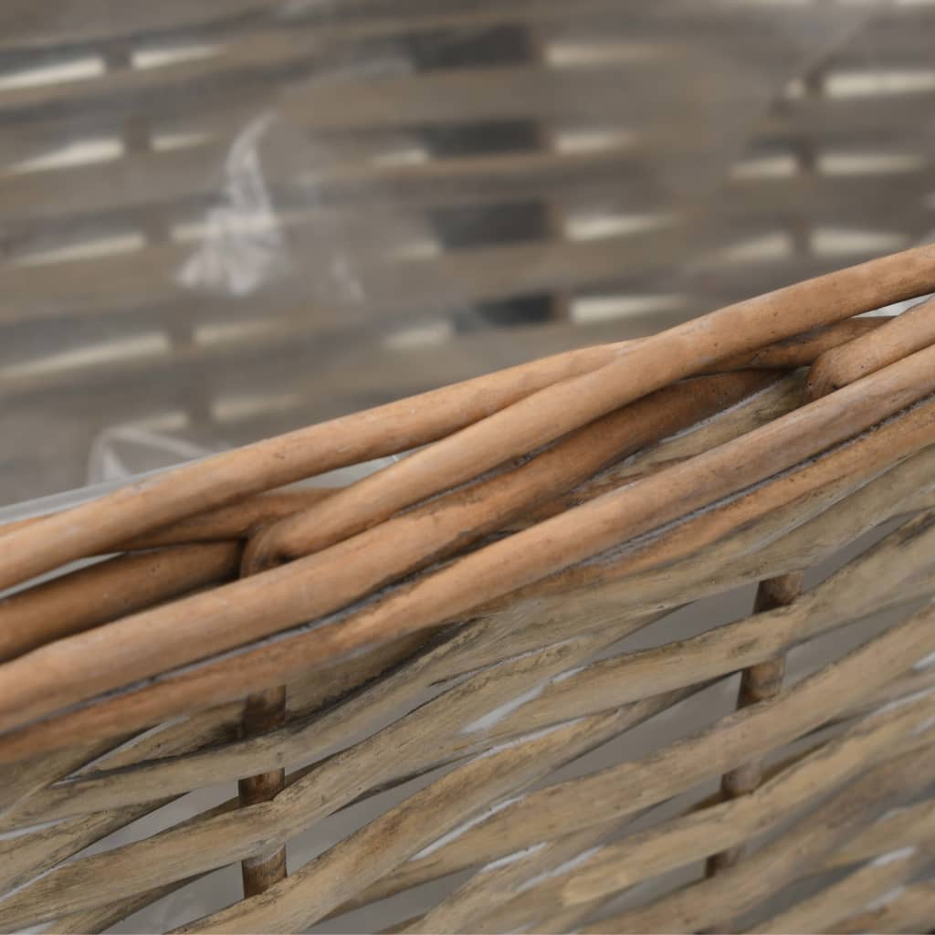 Balcony Planter 2 pcs Wicker with PE Lining 15.7