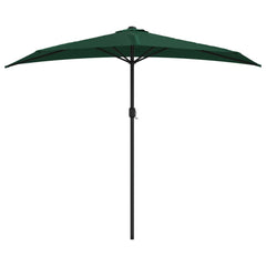 Garden Parasol Green Polyester, Aluminum, Steel