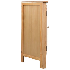 Corner Cabinet Brown Solid Oak Wood Compact Corner Cabinet