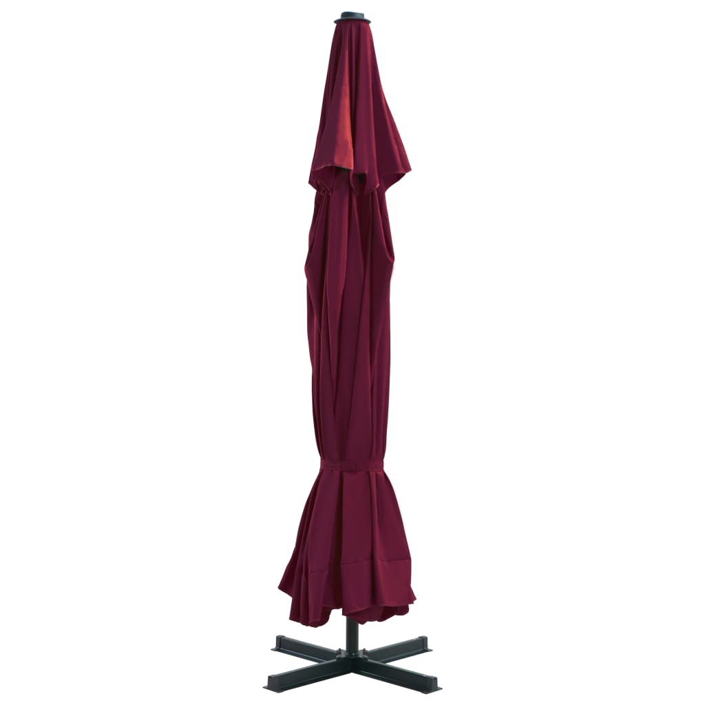 Garden Parasol with Aluminum Pole 196.9 Bordeaux Red
