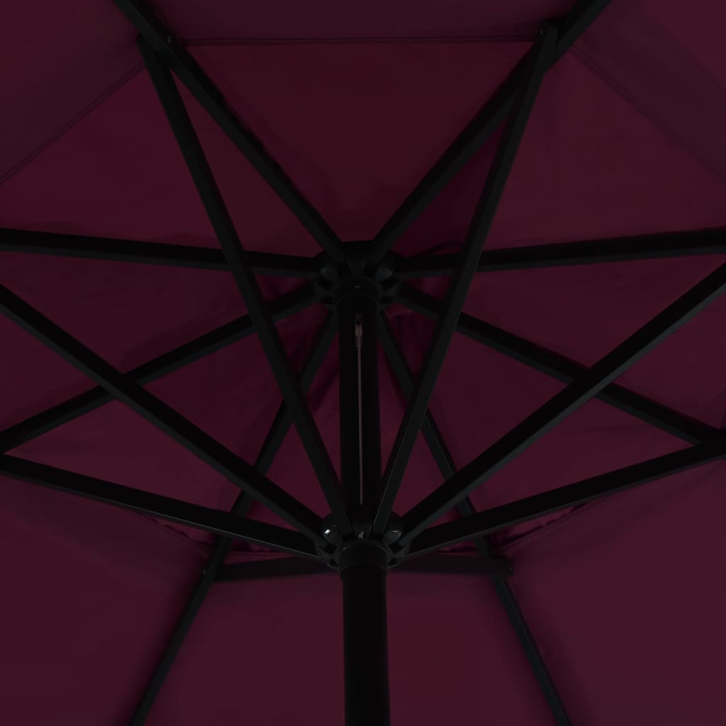 Garden Parasol with Aluminum Pole 196.9 Bordeaux Red