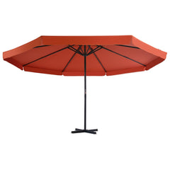 Garden Parasol with Aluminum Pole 196.9 Terracotta