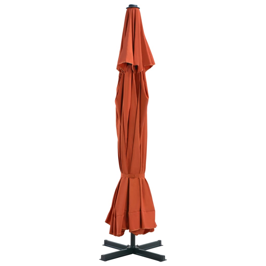 Garden Parasol with Aluminum Pole 196.9 Terracotta