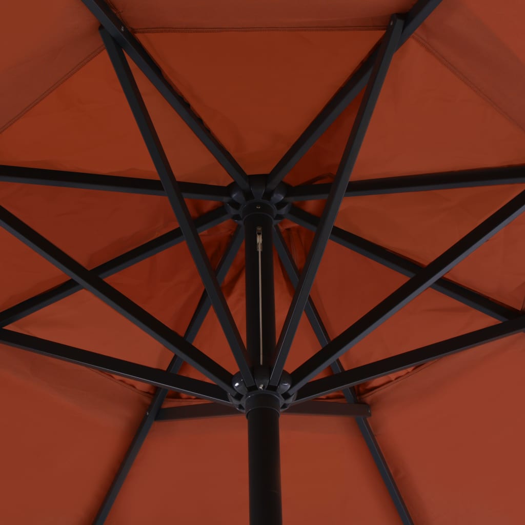 Garden Parasol with Aluminum Pole 196.9 Terracotta