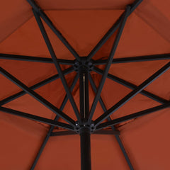 Garden Parasol with Aluminum Pole 196.9 Terracotta