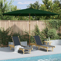 Garden Parasol with Wooden Pole 137.8 Green