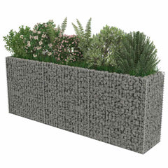 Gabion Raised Bed Silver Galvanized steel Large Durable