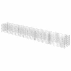 Gabion Raised Bed Silver Galvanized Steel 177.2 x 19.7 x 19.7 in
