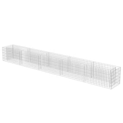 Gabion Raised Bed Silver Galvanized Steel 177.2 x 19.7 x 19.7 in