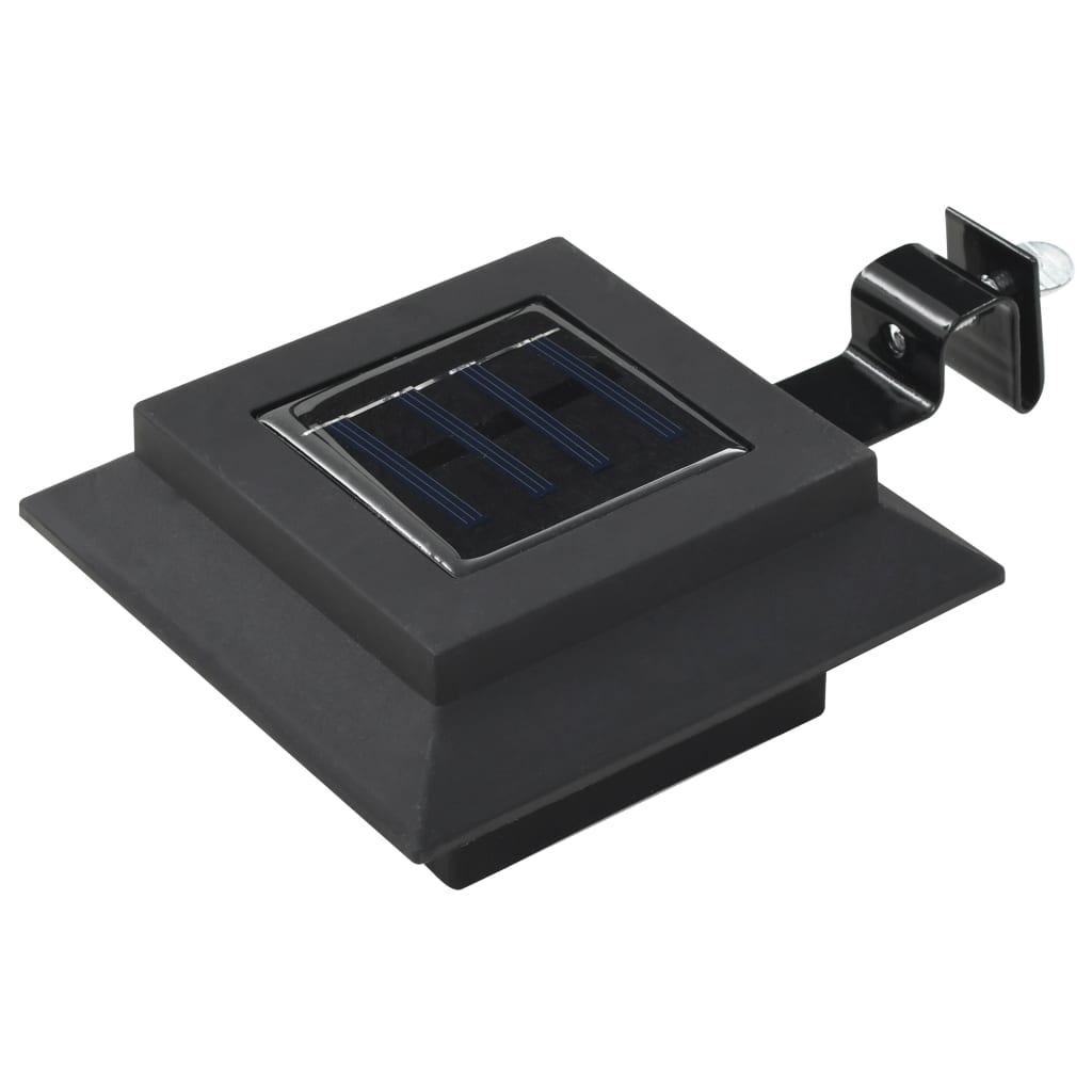 Outdoor Solar Lamps 6 pcs LED Square 4.7 Black