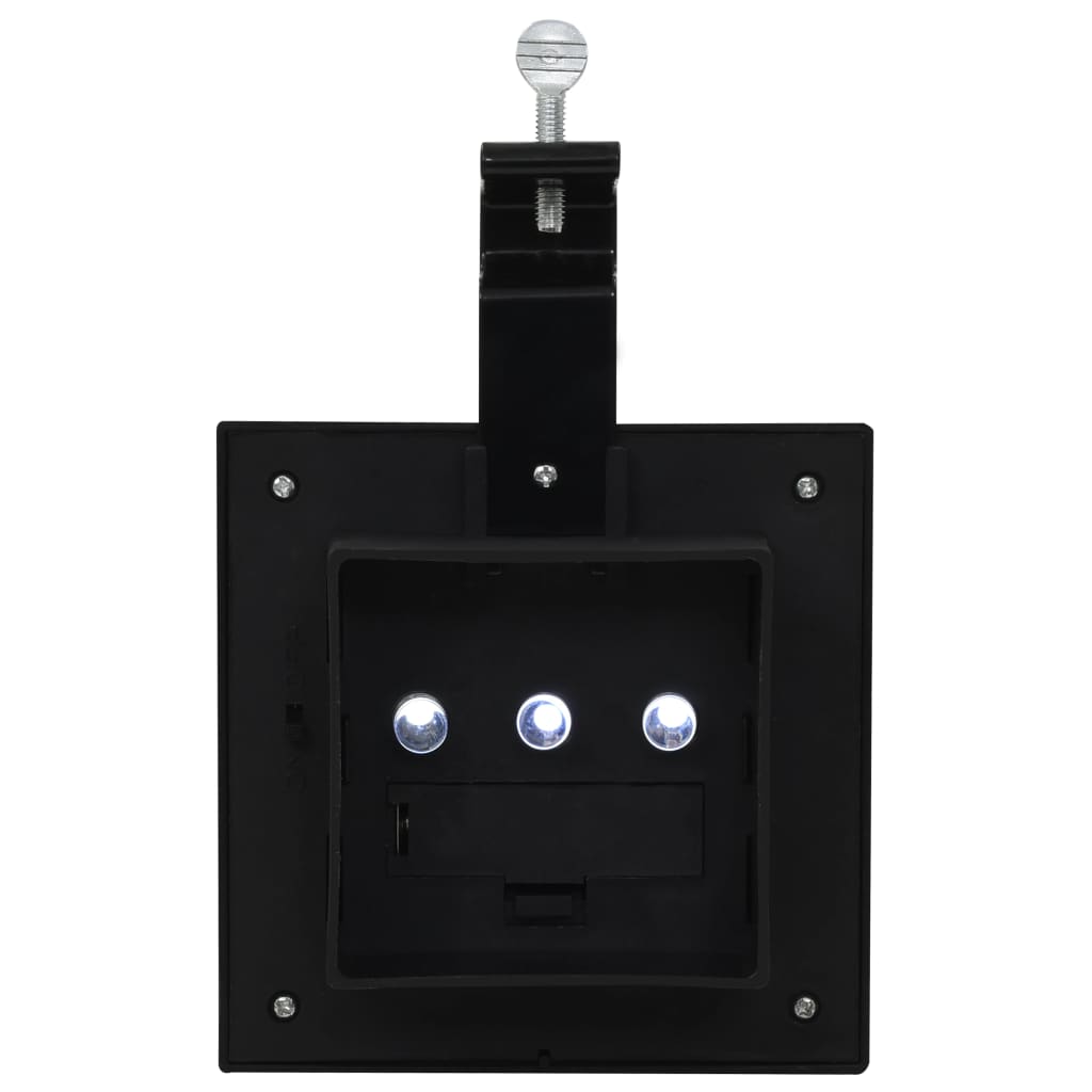 Outdoor Solar Lamps 6 pcs LED Square 4.7 Black