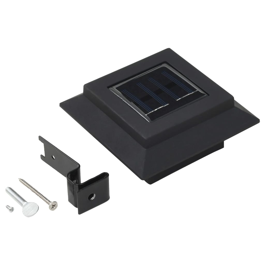 Outdoor Solar Lamps 6 pcs LED Square 4.7 Black