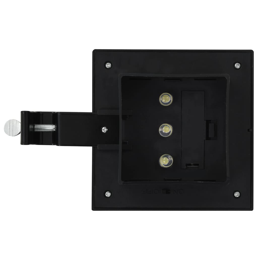 Outdoor Solar Lamps 6 pcs LED Square 4.7 Black