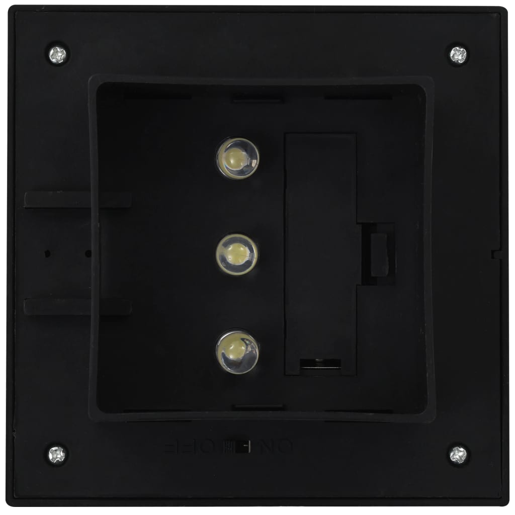 Outdoor Solar Lamps 6 pcs LED Square 4.7 Black