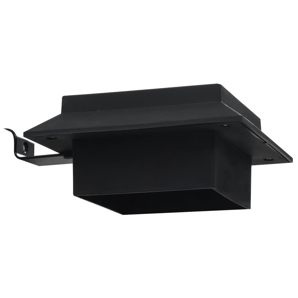 Outdoor Solar Lamps 6 pcs LED Square 4.7 Black
