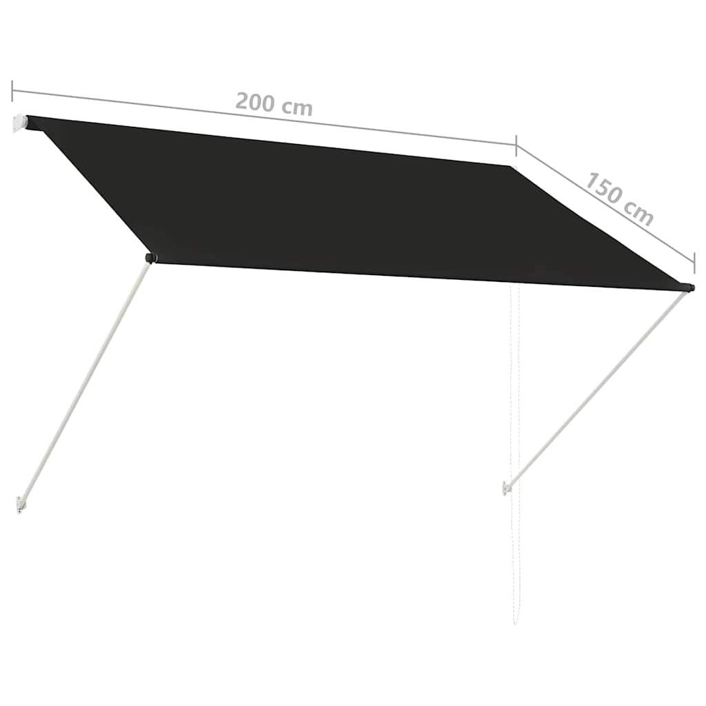 Retractable Awning 78.7x59.1 Anthracite