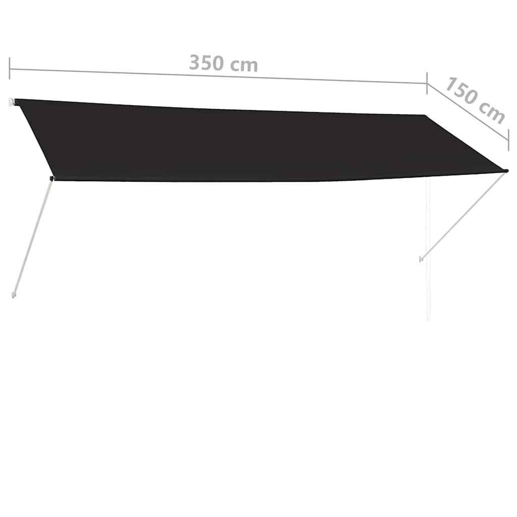 Retractable Awning 137.8x59.1 Anthracite